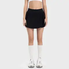 GSON - Falda corta para mujeres de yoga deportivo Negro
