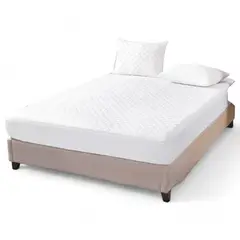 GENERICO - Funda Cubre Colchon 1.5 Plaza + 1 Funda Almohada - Blanco