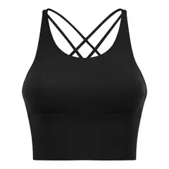 GSON - Chaleco deportivo femenino de yoga Negro