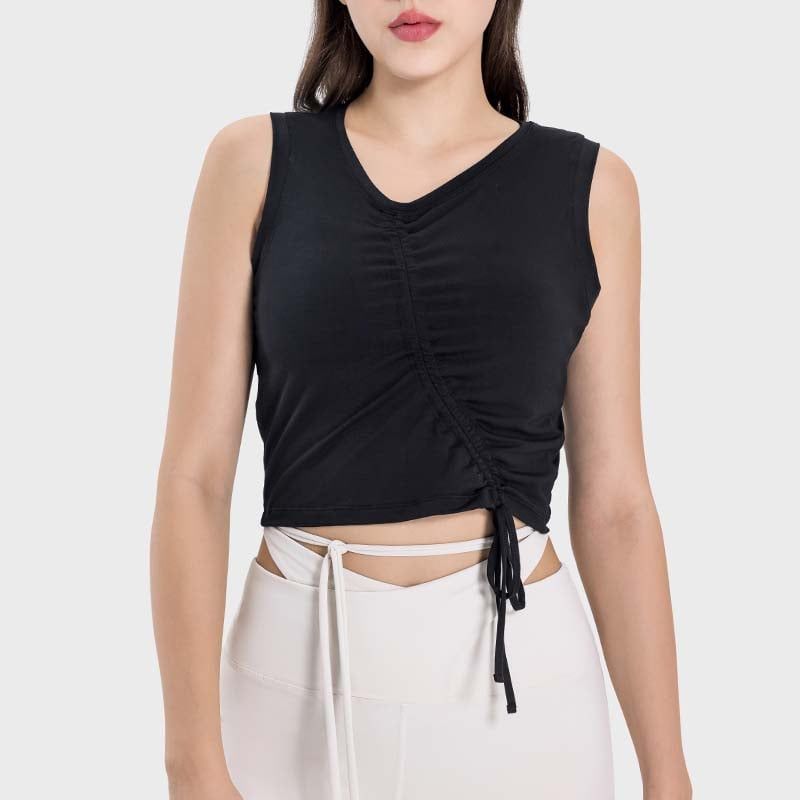 GSON - Chaleco deportivo femenino de yoga Negro