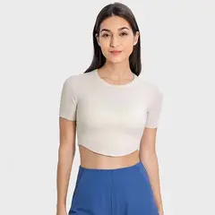 GSON - Camiseta deportivo femenino de yoga Negro