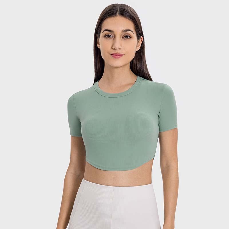 GSON - Camiseta deportivo femenino de yoga Negro
