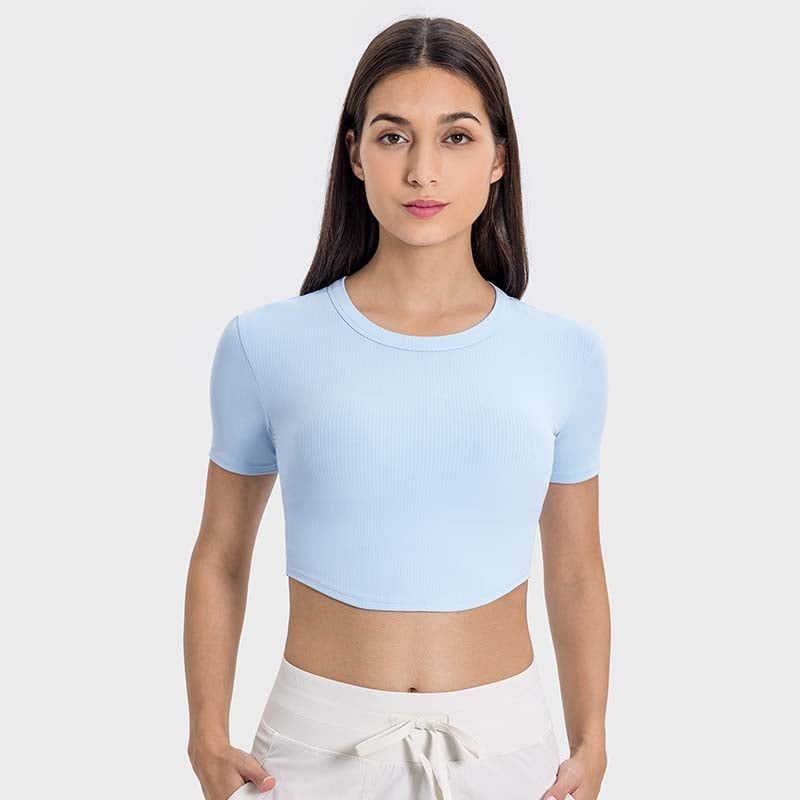GSON - Camiseta deportivo femenino de yoga Negro
