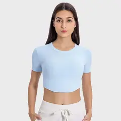 GSON - Camiseta deportivo femenino de yoga Negro