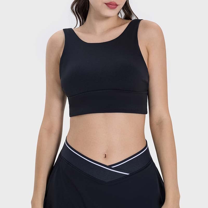 GSON - Chaleco deportivo femenino de yoga Negro
