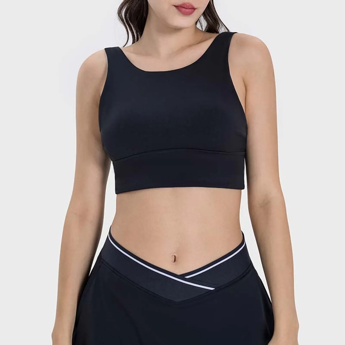 GSON - Chaleco deportivo femenino de yoga Negro
