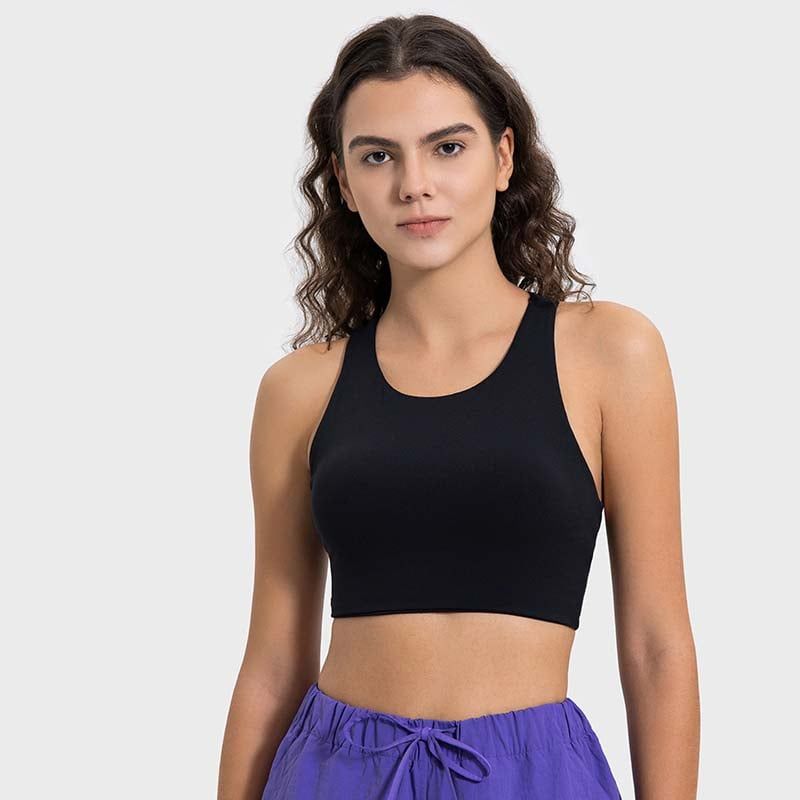 GSON - Chaleco deportivo femenino de yoga Negro