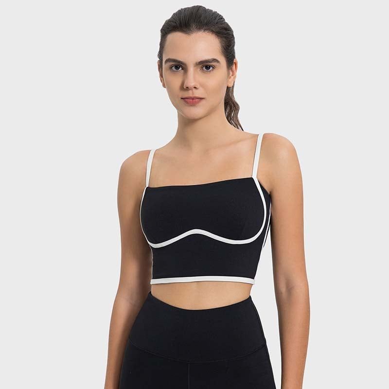 GSON - Chaleco deportivo femenino de yoga Negro