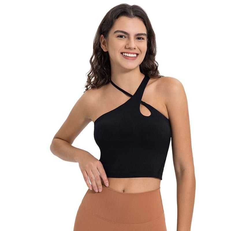 GSON - Chaleco deportivo femenino de yoga Negro