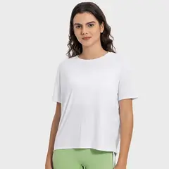 GSON - Camiseta deportivo femenino de yoga Negro