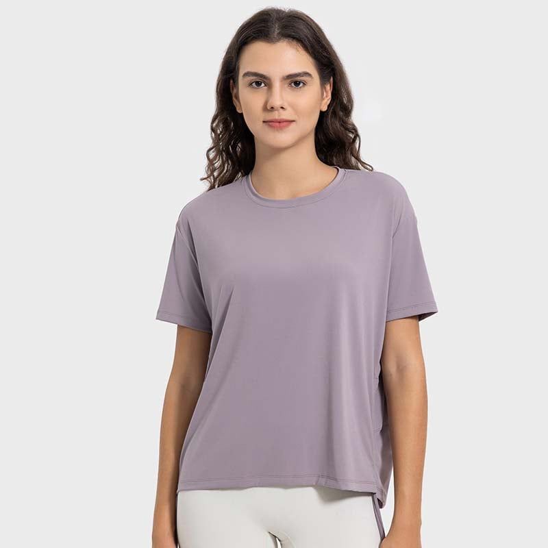 GSON - Camiseta deportivo femenino de yoga Negro