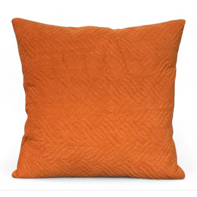 GENERICO - Funda Para Cojin Acolchada Tercipelo 43x43cm - Naranja