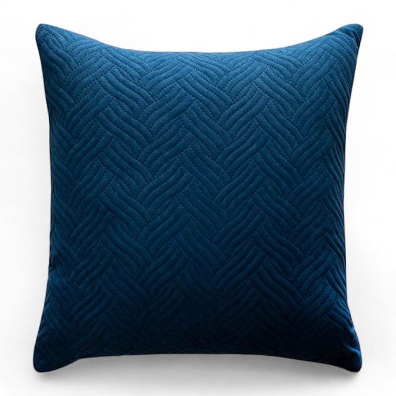 GENERICO - Funda Para Cojin Acolchada Tercipelo 43x43cm - Azul