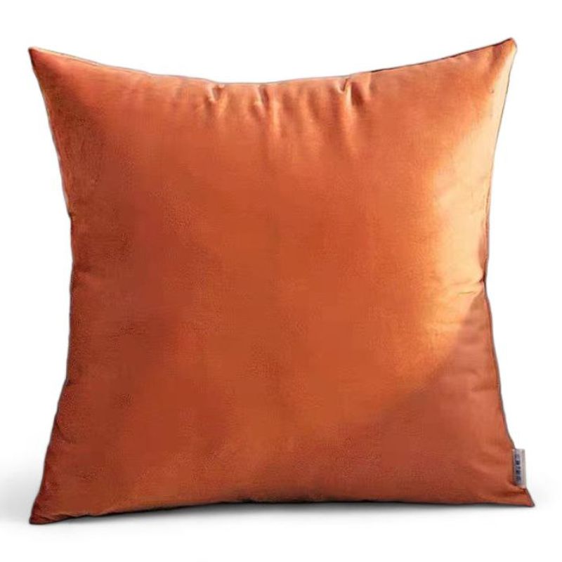 GENERICO - Funda Para Cojin Terciopelo Velvet Liso Pack De 4 Unidades Terracota
