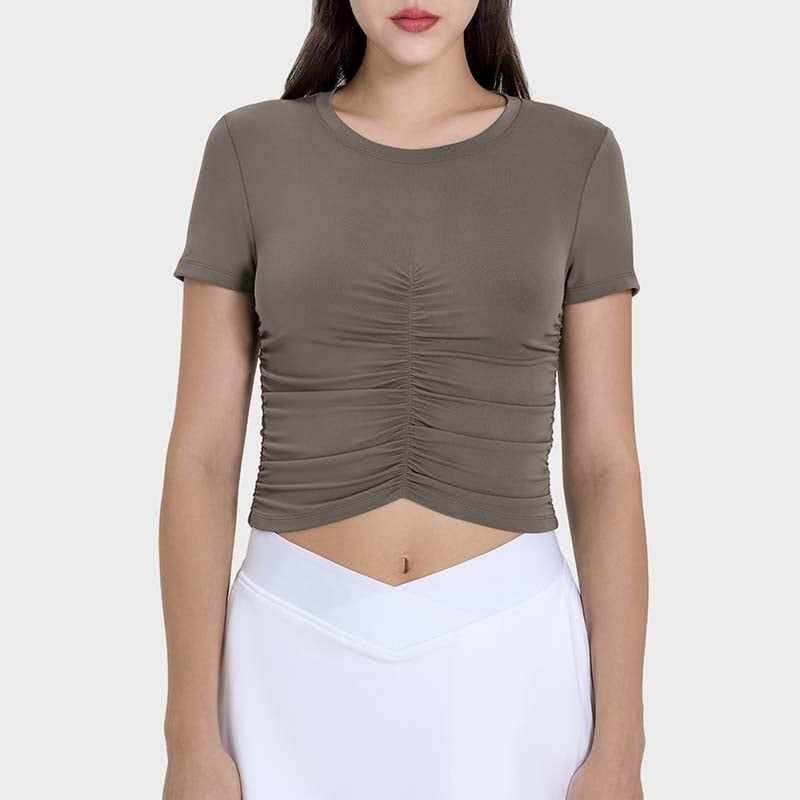 GSON - Camiseta deportivo femenino de yoga Negro