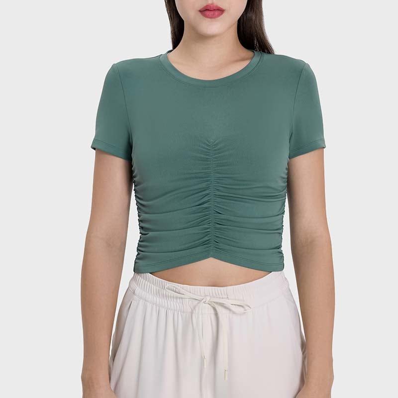 GSON - Camiseta deportivo femenino de yoga Negro