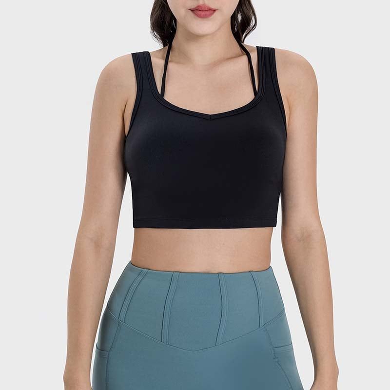 GSON - Chaleco deportivo femenino de yoga Negro