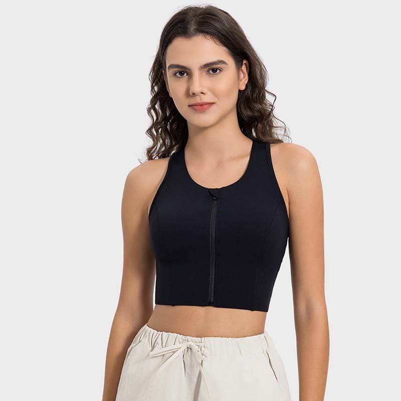 GSON - Chaleco deportivo femenino de yoga Negro.-