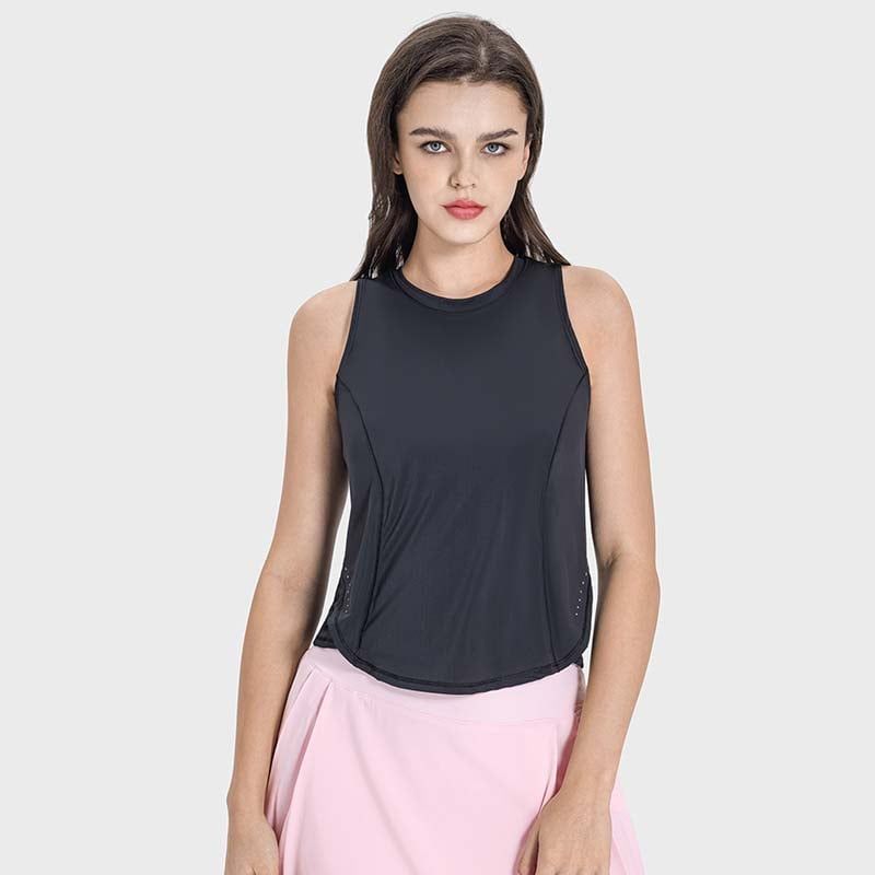 GSON - Chaleco deportivo femenino de yoga Negro