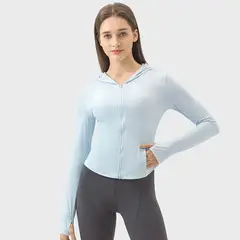 GSON - Abrigo deportiva femenina de yoga Azul.-