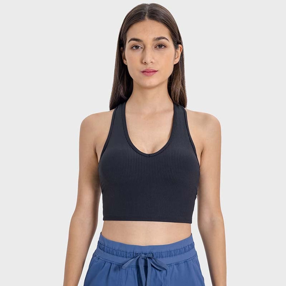 GSON - Chaleco deportivo femenino de yoga Negro