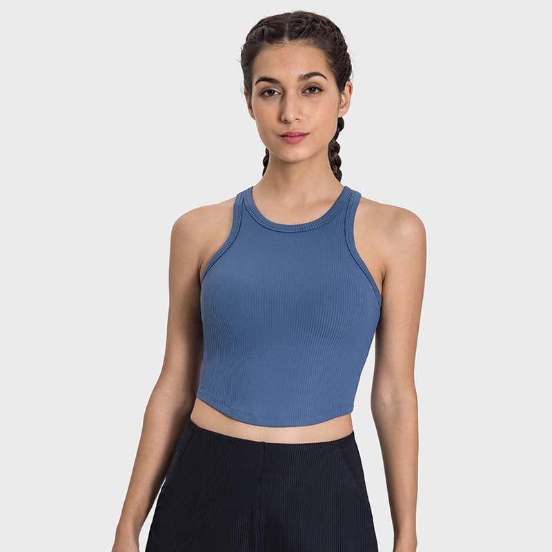 GSON - Chaleco deportivo femenino de yoga Negro