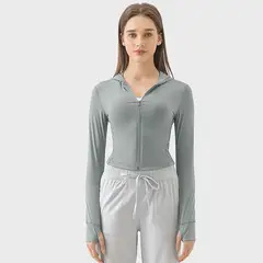 GSON - Abrigo deportiva femenina de yoga Azul