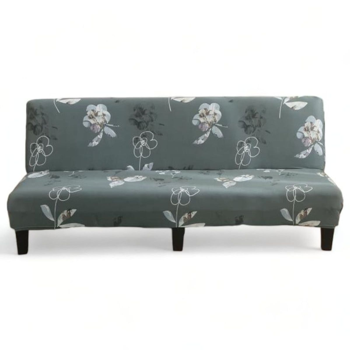 GENERICO - Funda Cubre Futon Elasticada Tela Lisa Estampado