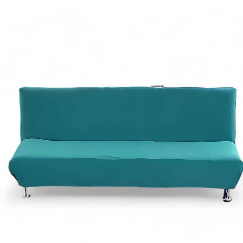 GENERICO - Funda Cubre Futon Elasticada Tela Lisa Turquesa