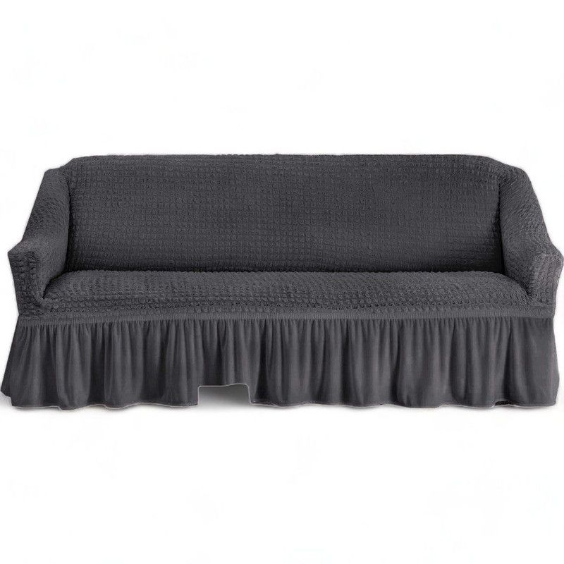 GENERICO - Fundas Cubre Sillon Turca Sofa De 3 Cuerpos Elasticada - Gris oscuro
