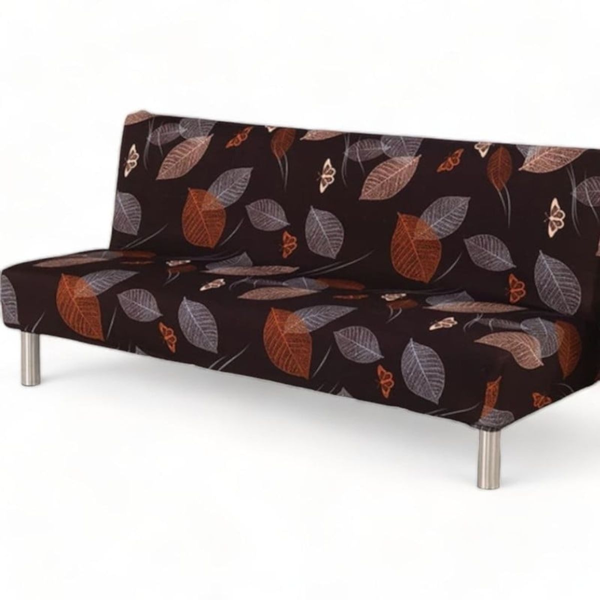 GENERICO - Funda Cubre Futon Elasticada Tela Lisa Estampado