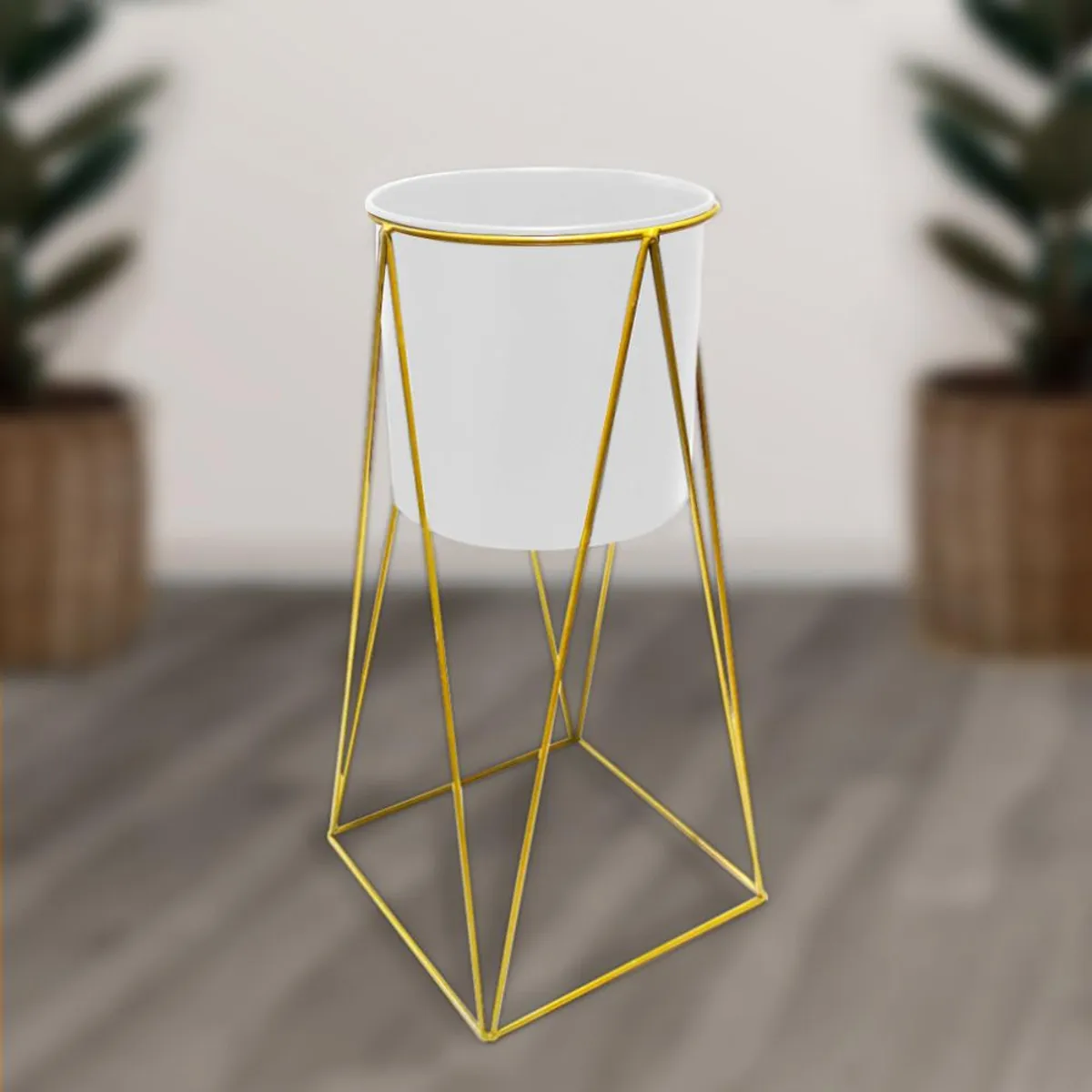 GENERICO - Maceta Macetero Pedestal Decorativo Blanco