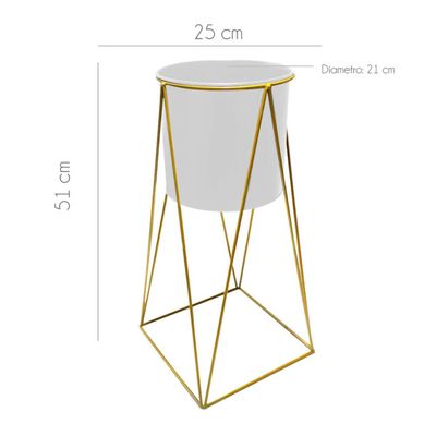 Imagen 2 del producto Maceta Macetero Pedestal Decorativo Blanco
