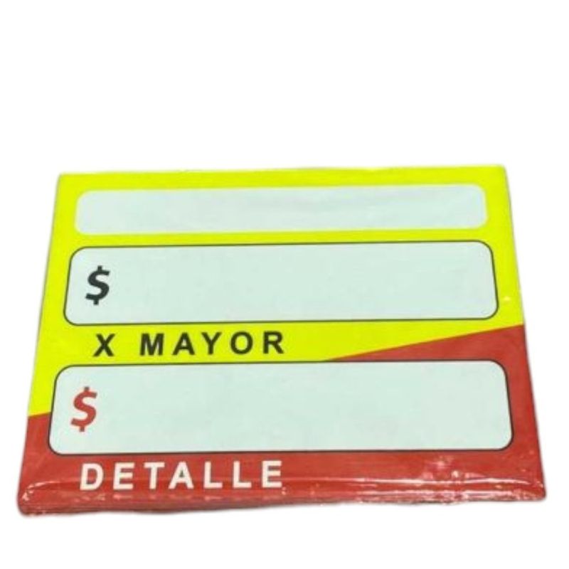 GENERICO - Pack 100 Etiquetas Para Precios 6.8 x 9 cm ibmchile