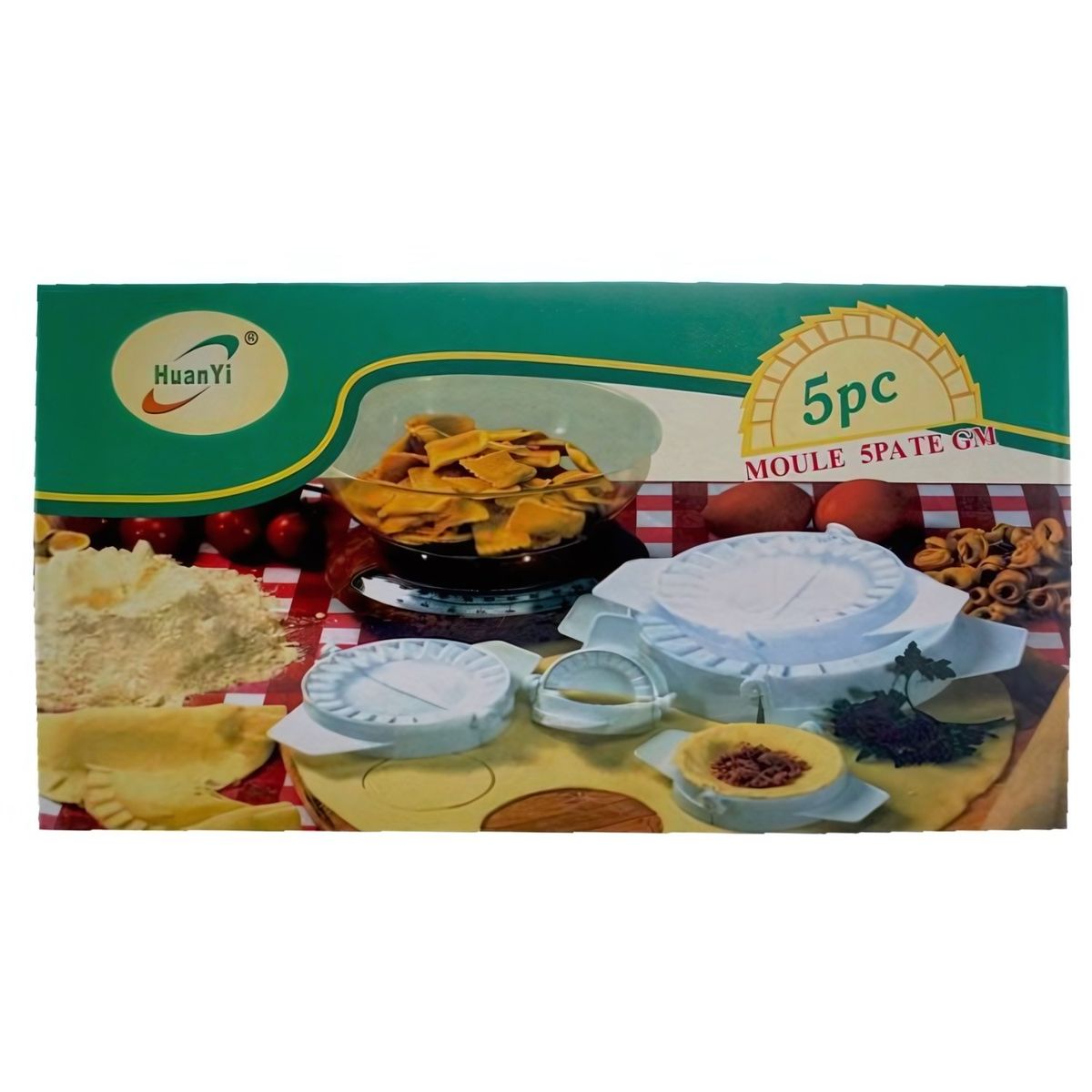 GENERICO - Molde Empanadas Cocktail 5 Piezas Medida Repostería Cocina.