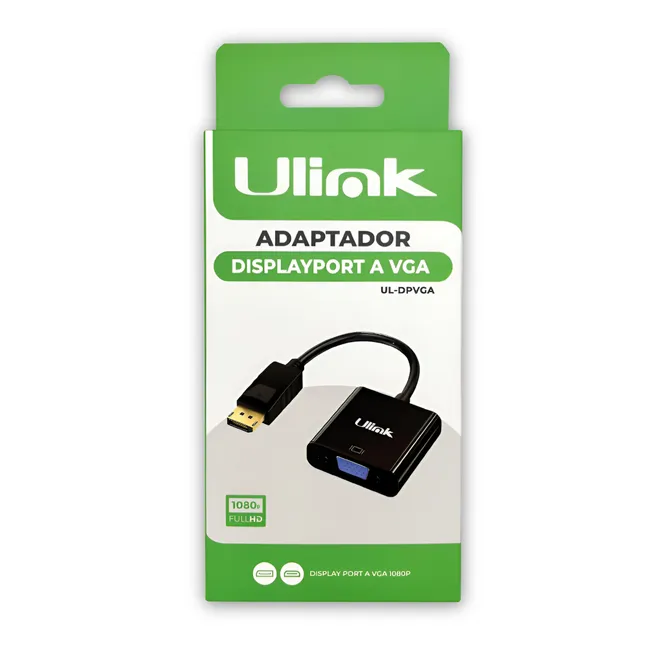 ULINK - Adaptador de Video Display Port a VGA FHD UL-DPVGA !