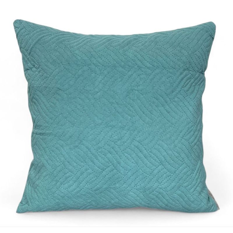 GENERICO - Pack 4 Funda Para Cojin Acolchada Velvet 43x43cm - Turquesa