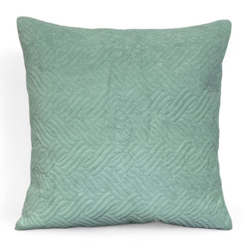 GENERICO - Pack 4 Funda Para Cojin Acolchada Velvet 43x43cm - Agua