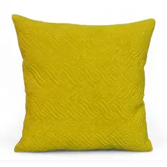 GENERICO - Funda Para Cojin Acolchada Tercipelo 43x43cm - Amarillo