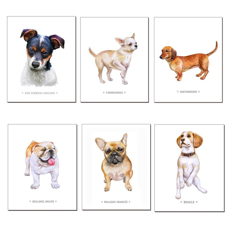 ANDES1 - Set de 6 láminas de Perros típicos chilenos N°2