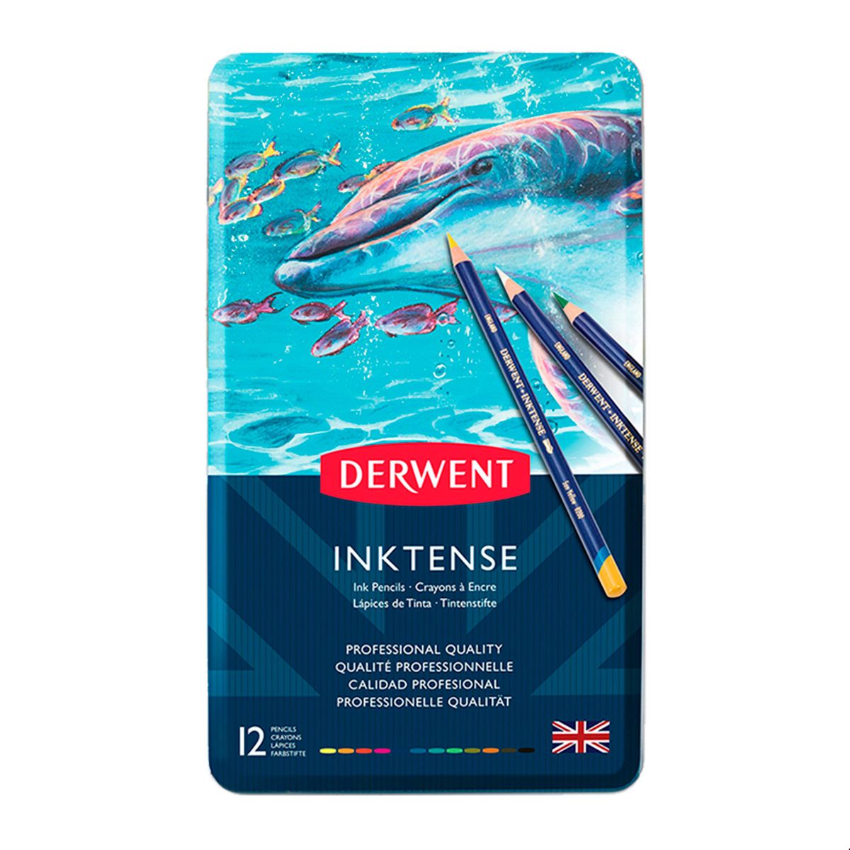 DERWENT - Lápices Acuarelables Derwent Inktense (12 colores)