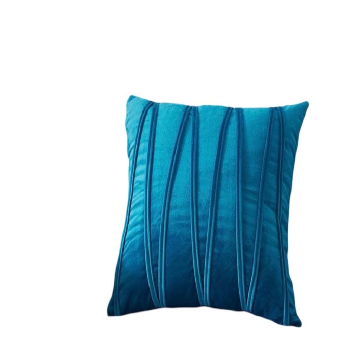 GENERICO - Pack de 4 Fundas de Cojín Estilo Terciopelo-Azul