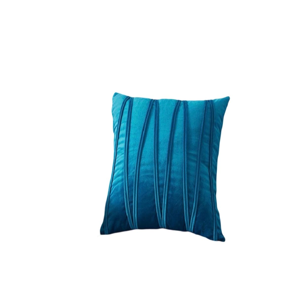 GENERICO - Pack de 4 Fundas de Cojín Estilo Terciopelo-Azul