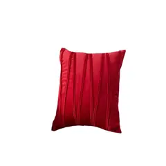 GENERICO - Pack de 4 Fundas de Cojín Estilo Terciopelo-Rojo