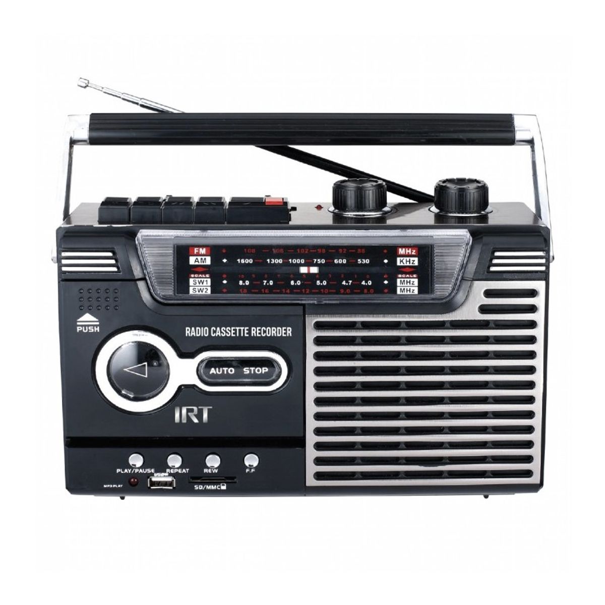IRT - Radio Cassette Irt Recargable Inalambrica Fm usb bt