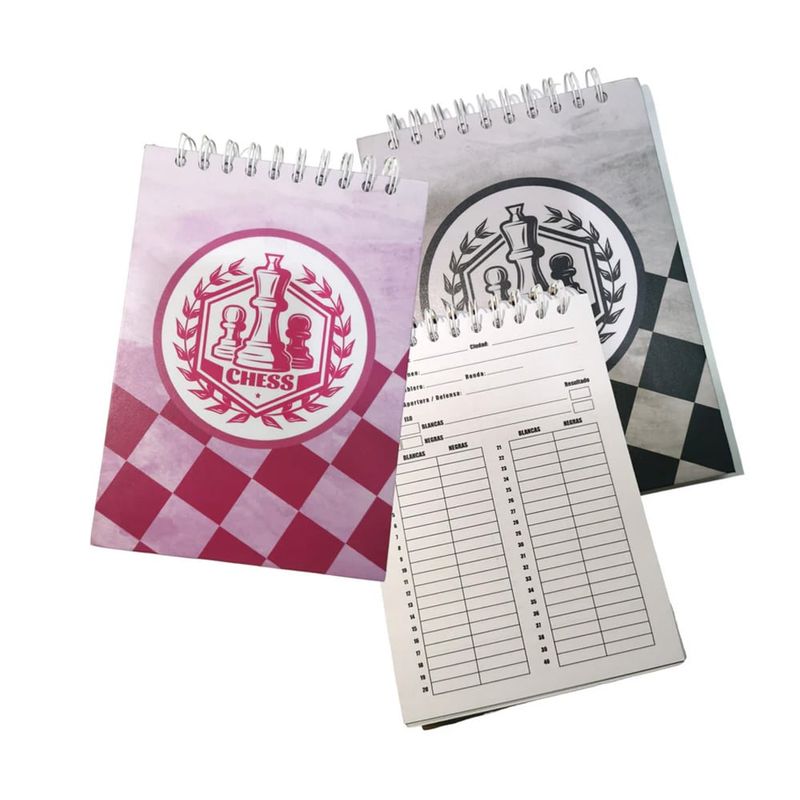 CHESS - Agenda de Anotaciones de Ajedrez tapa dura 100 hojas