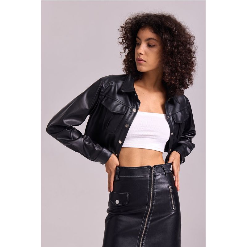 EASTONE - Chaqueta Eco Cuero Mujer Eastone