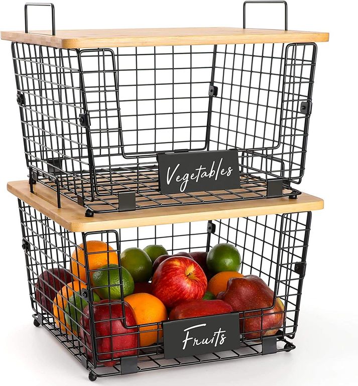 Frutero De Mesa Canasto Para Frutas Verduras Verdulero de Cocina Hogar