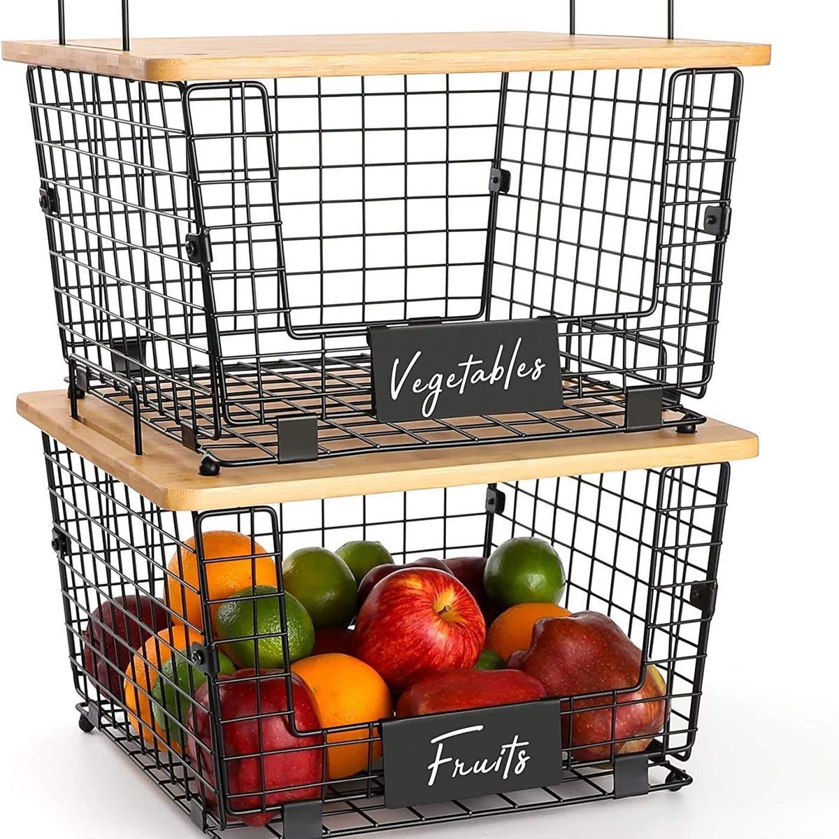 WAKESHOME - Frutero De Mesa Canasto Para Frutas Verduras Verdulero de Cocina Hogar