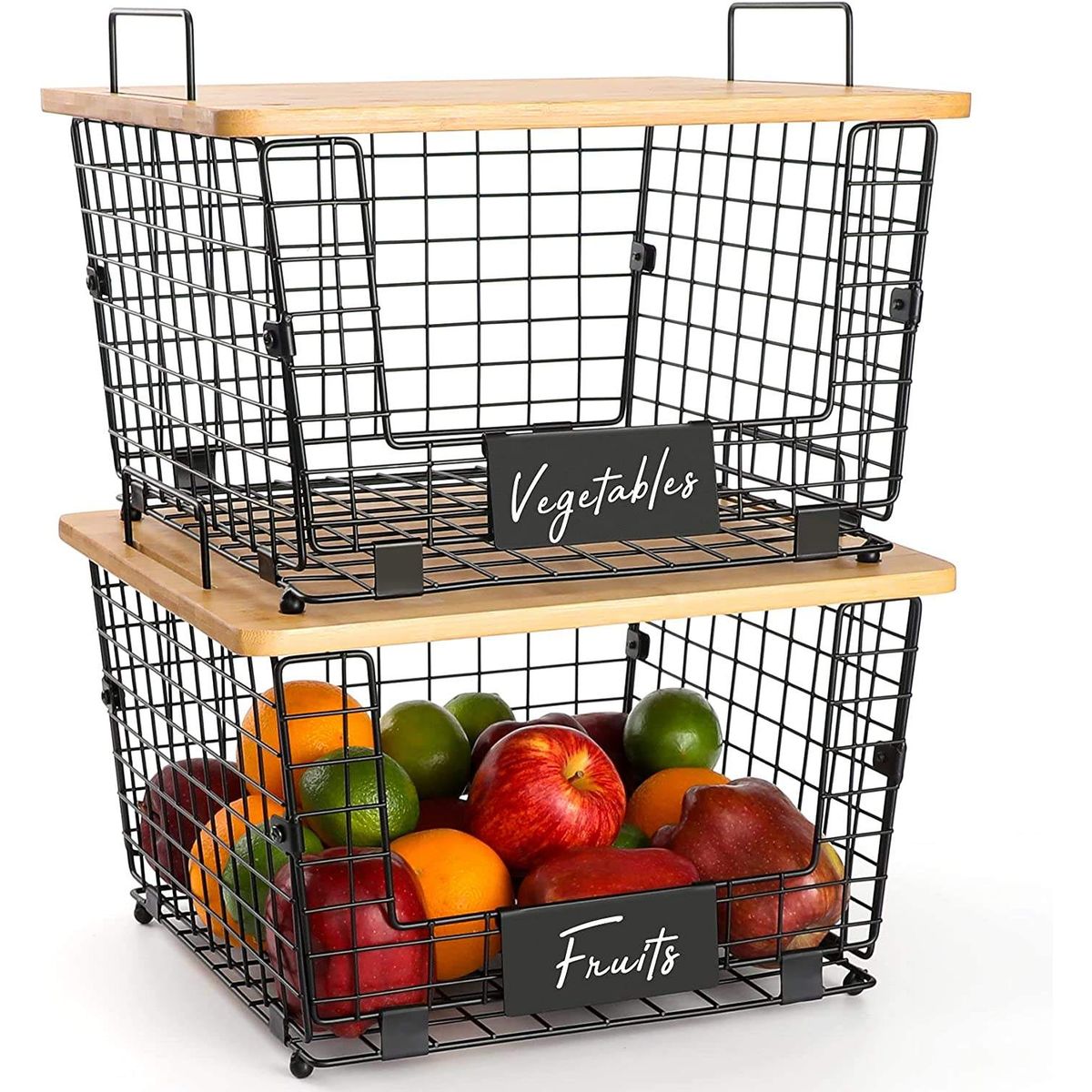 WAKESHOME - Frutero De Mesa Canasto Para Frutas Verduras Verdulero de Cocina Hogar